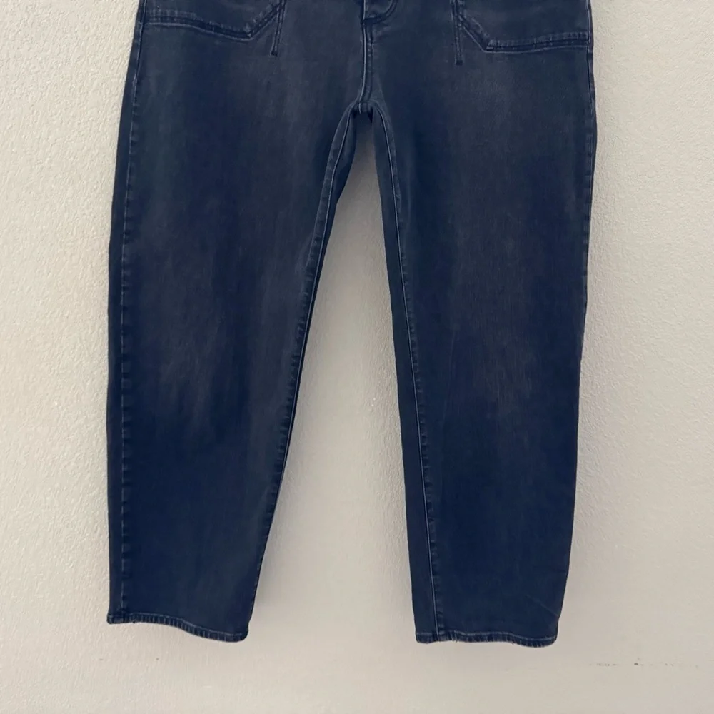 Paige Alexis Barrel Jeans 31 Viper Black Denim Minimalist Chic Classic Designer